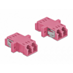 DeLOCK Optical Fiber Coupler LC Duplex female to LC Duplex female Multi-mode 2 pieces violet