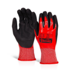 BEESWIFT GLOVEZILLA WATERPROOF NITRILE CUT D GLOVE RED LGE (09) Pk10