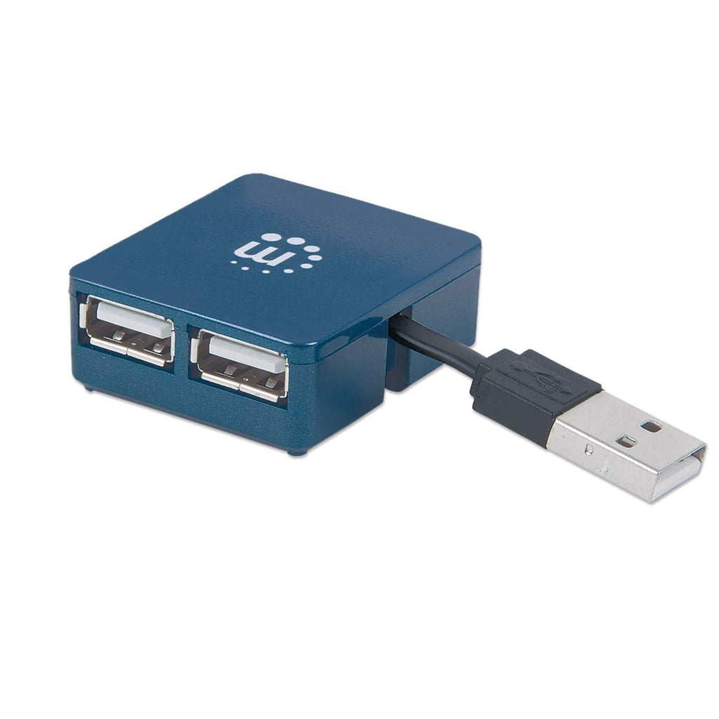 Photos - Card Reader / USB Hub MANHATTAN USB-A 4-Port Micro Hub, 4x USB-A Ports, Blue, 480 Mbps (USB 1606 