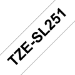 Brother TZESL251 label-making tape Black on white