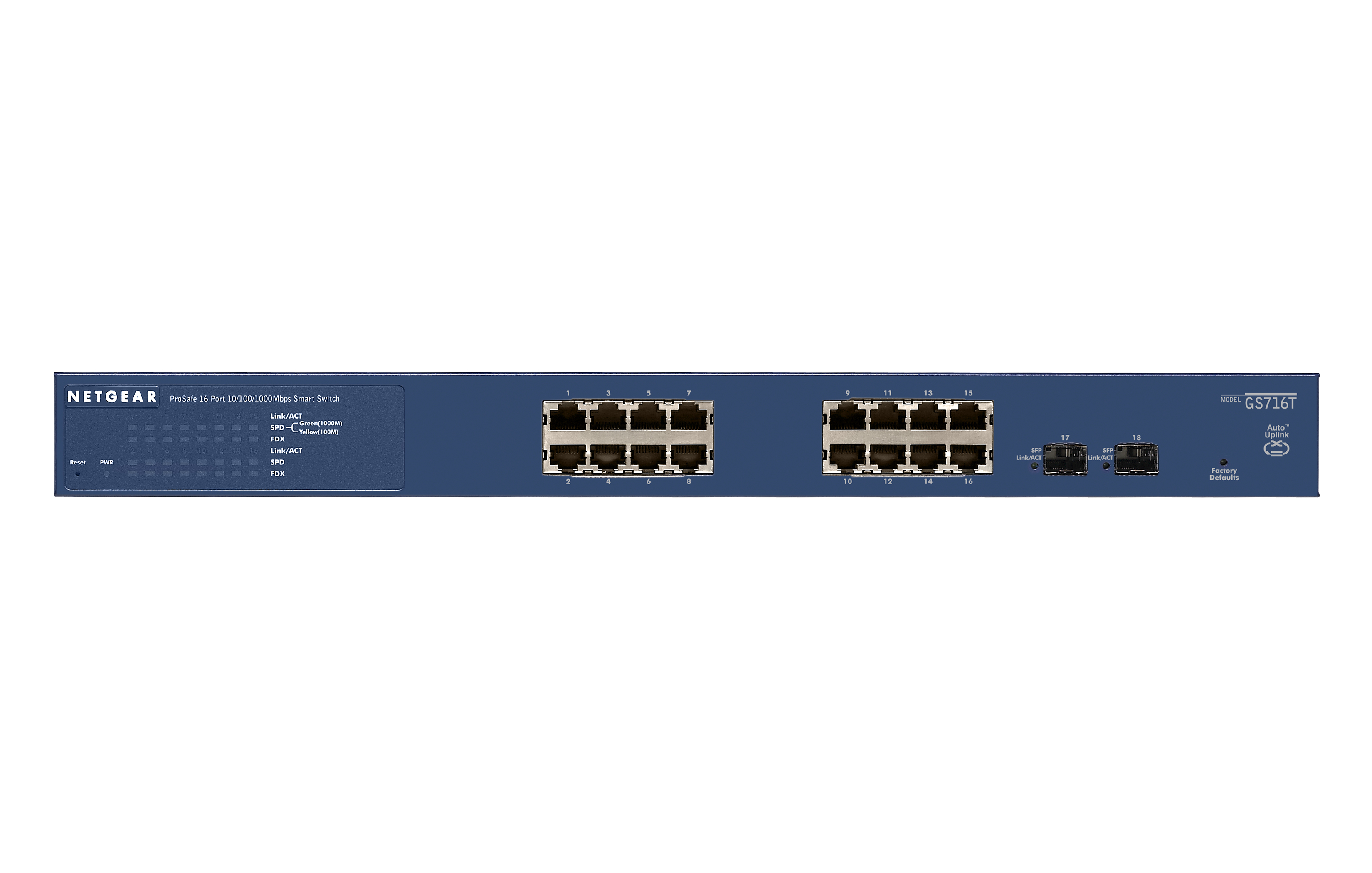 Image of NETGEAR GS716T Managed L2/L3 Gigabit Ethernet (10/100/1000) Black
