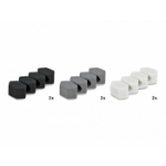 DeLOCK Cable Holder with 3 feed-throughs honeycomb Set 6 pieces