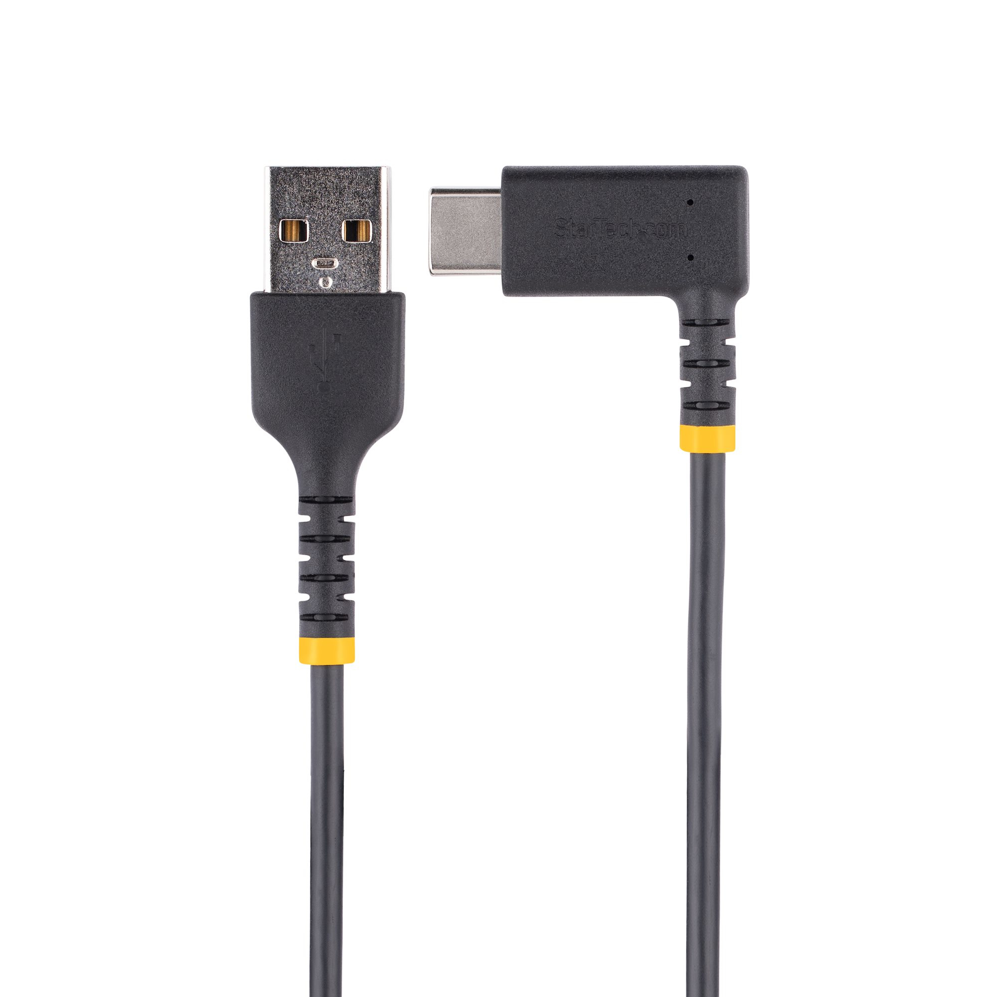 Image of StarTech.com 6in (15cm) USB A to C Charging Cable Right Angle -...