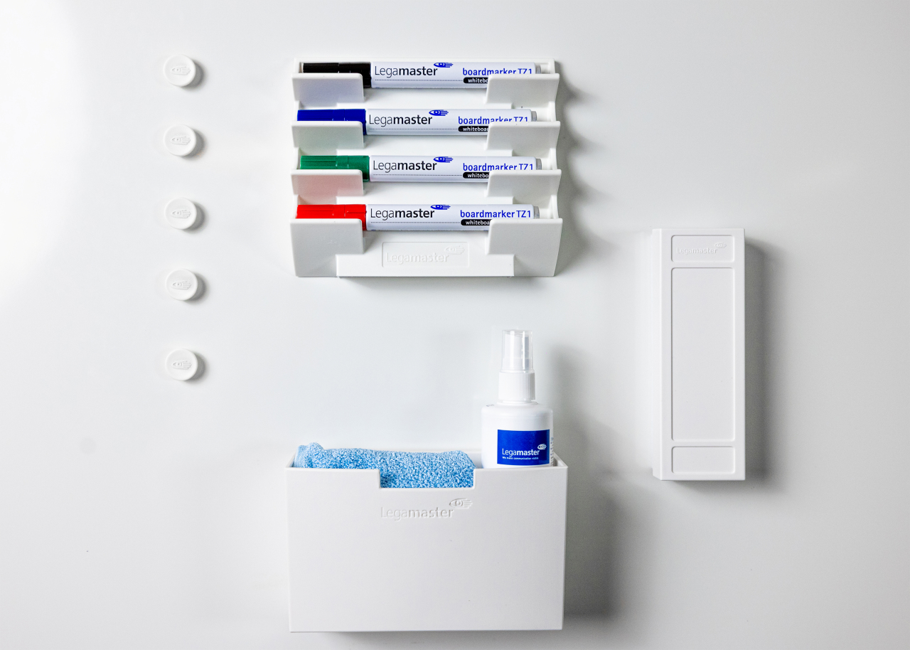 Legamaster whiteboard marker holder white