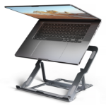 Axagon STND-LAG Aluminum stand for laptops size 10"–17.3". Eight adjustable height and angle. Grey version.