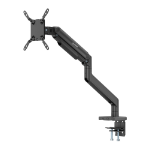 Manhattan TV & Monitor Mount, Desk, Full Motion (Spring), Screen Sizes: 17-49", Black, C-Clamp or Grommet Assembly, VESA 75x75 to 200x200mm, Max 20kg