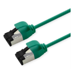ROLINE U/FTP Patch Cord Cat. 8.1 (Class I), LSOH, SLIM, green, 0.15 m