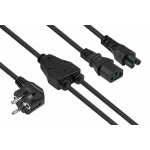 Kabelmeister SK0135-S020 electriciteitssnoer Zwart 2 m Netstekker type E+F C13 coupler + C5 coupler