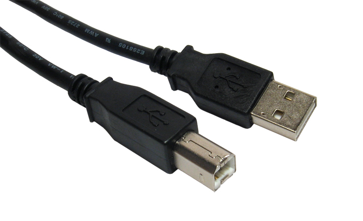 Image of Cables Direct 3m USB 2.0 USB cable USB A USB B Black