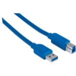 Manhattan 322430 USB-kabel USB 3.2 Gen 1 (3.1 Gen 1) 2 m USB A USB B Blauw