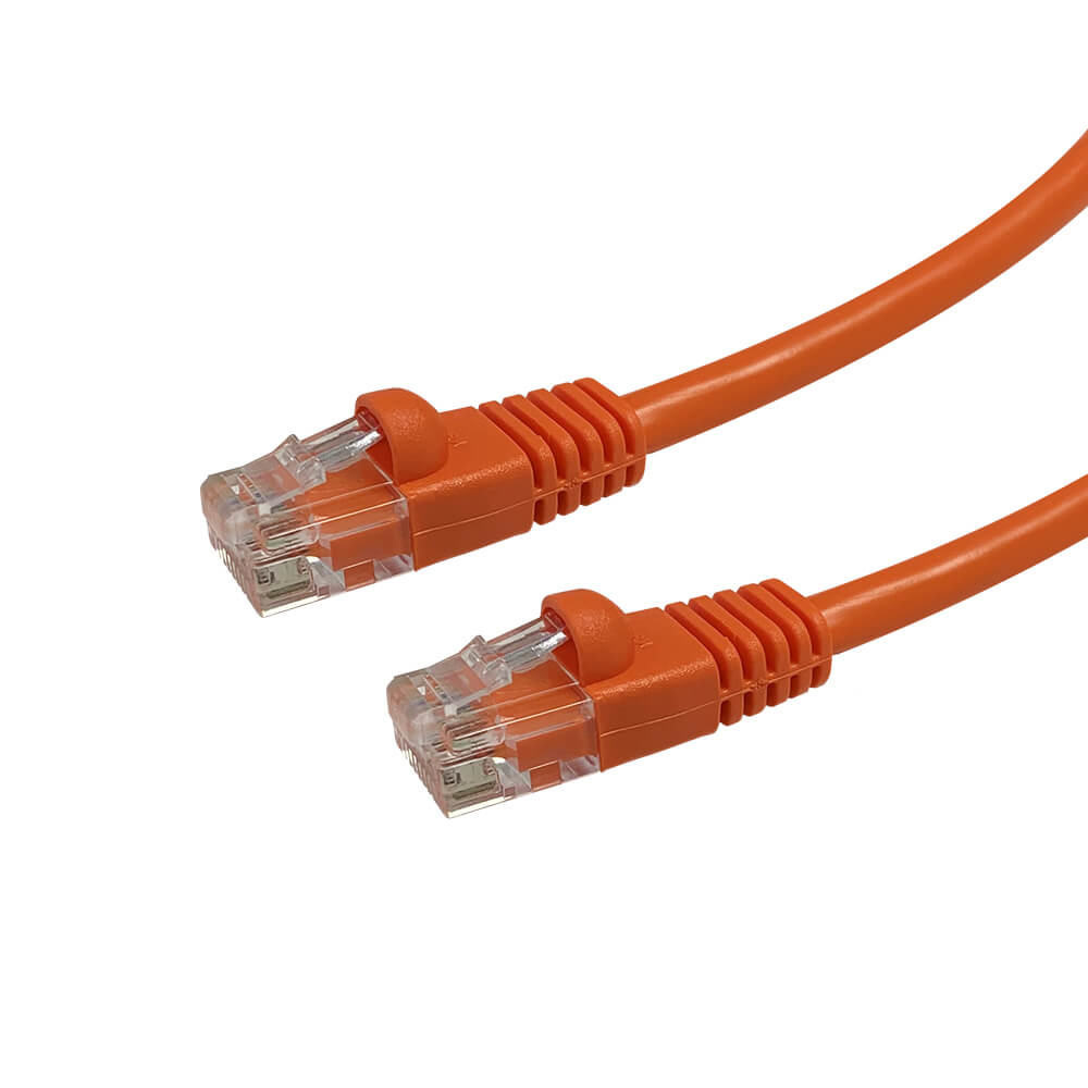 Videk Enhanced Cat5e Booted UTP RJ45 to RJ45 Patch Cable Orange 30Mtr