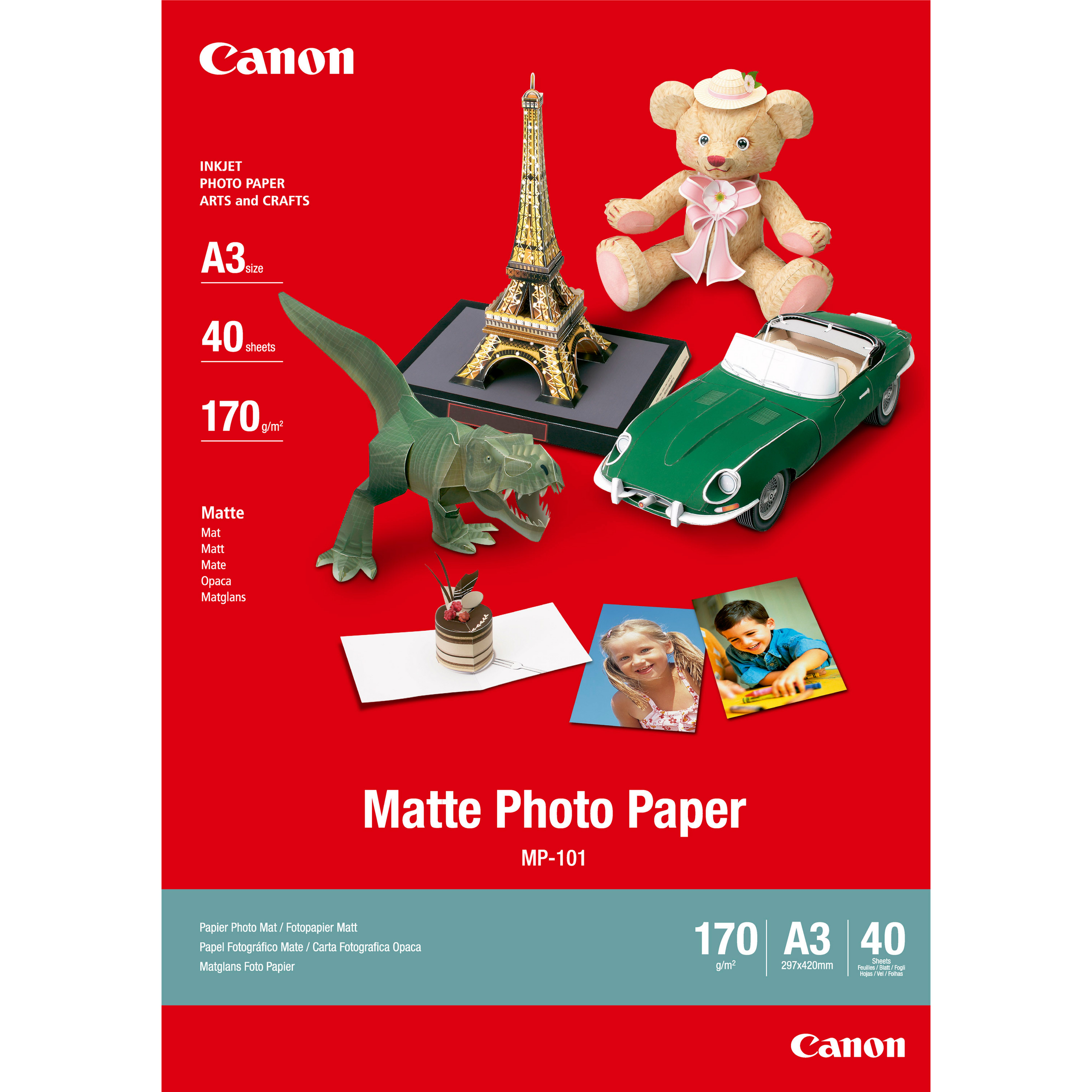 Image of Canon MP-101 Matte Photo Paper A3 - 40 Sheets