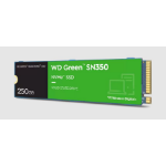 SANDISK Western Digital WD Green SN350 250GB M.2 NVMe SSD PCIe 3.0x4 2400MB/s 1500MB/s R/W 300K/300K IOPS 40TBW 1M Hrs MTTF 3Y WTY (WDS250G2G0C)