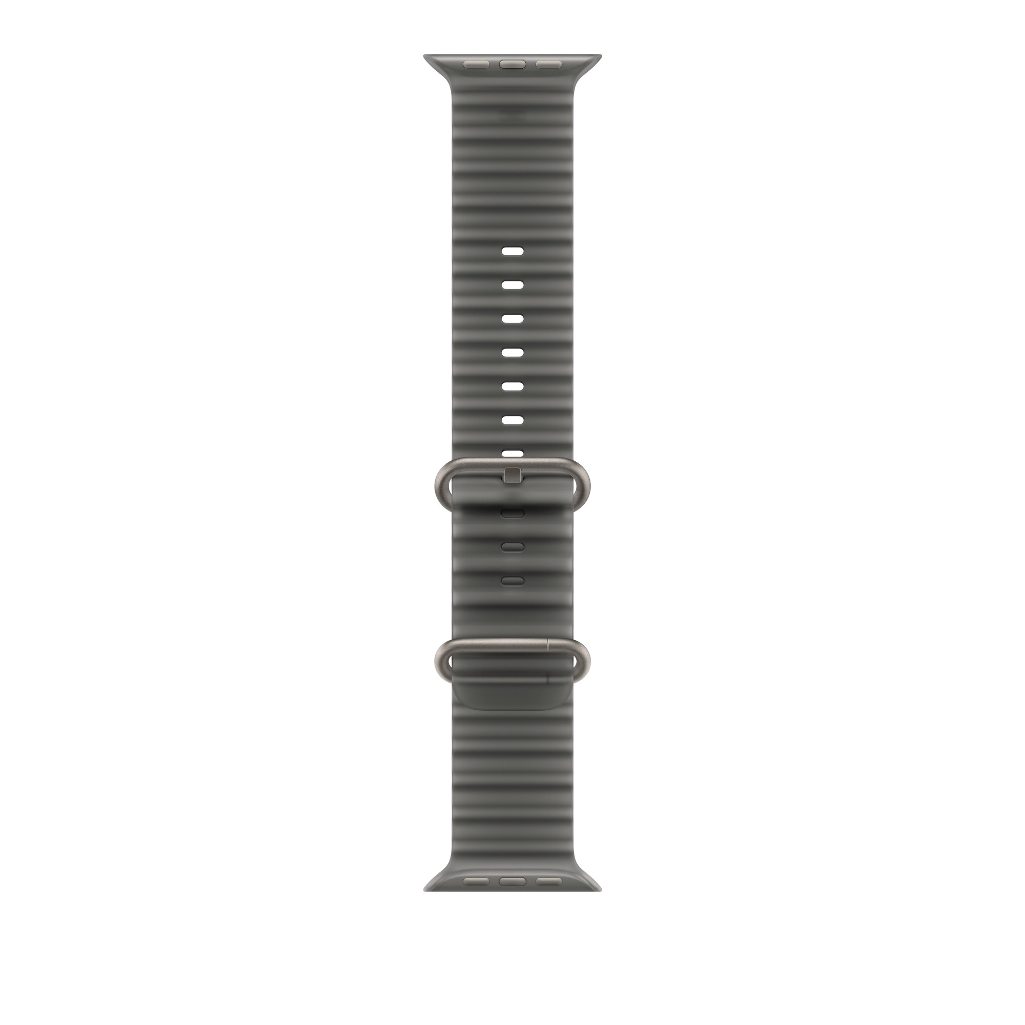 Apple 49mm Translucent Black Ocean Band - Natural Titanium Finish