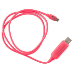 Generic Astrotek 1m LED Light Up Visible Flowing Micro USB Charger Data Cable Pink Charging Cord for Samsung