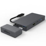 4XEM 4XUHP3406 notebook dock/port replicator Wired USB 3.2 Gen 1 (3.1 Gen 1) Type-C Gray