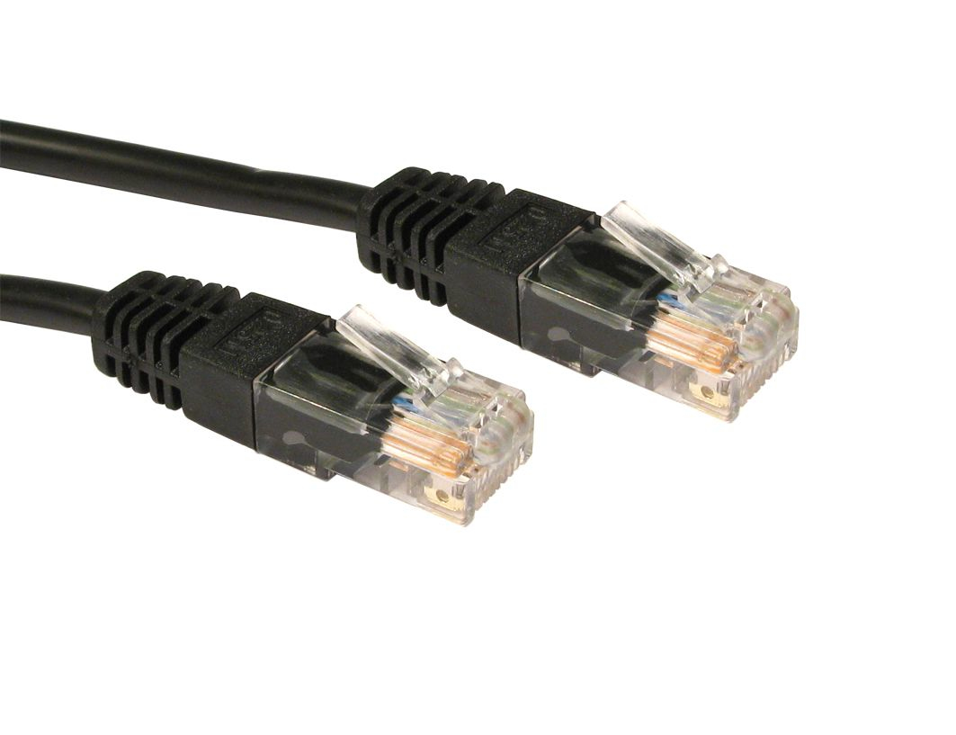 Cables Direct 0.25m Cat5e networking cable Black U/UTP (UTP)