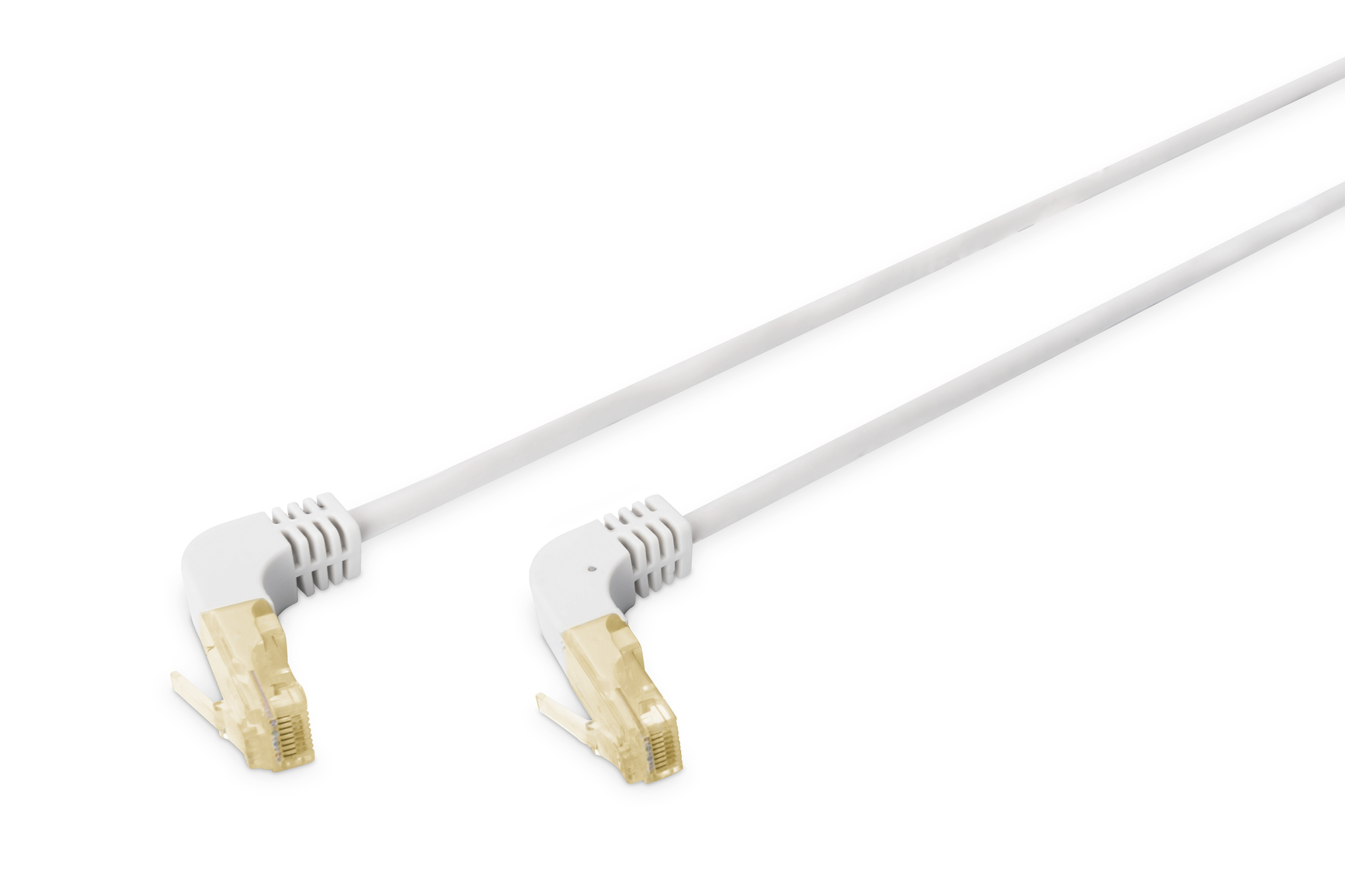 Image of Digitus CAT 6A S/FTP patch cord, 90° angled plug