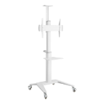 Techly ICA-TR48W multimedia cart/stand White Flat panel