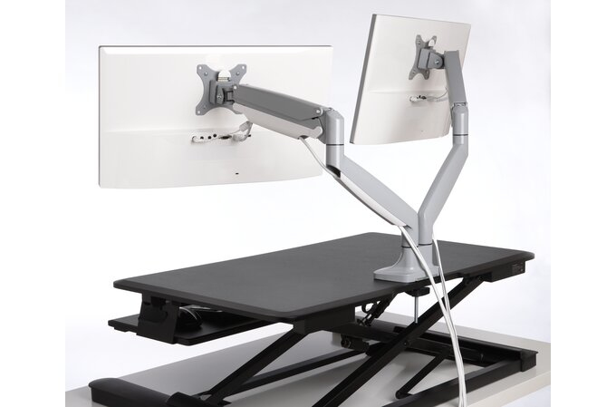 Kensington K55471EU flat panel desk mount 81.3 cm (32") Bolt-through Silver