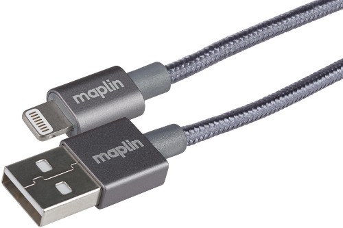 Maplin MALT0009 mobile phone cable Grey 1.5 m USB A Lightning