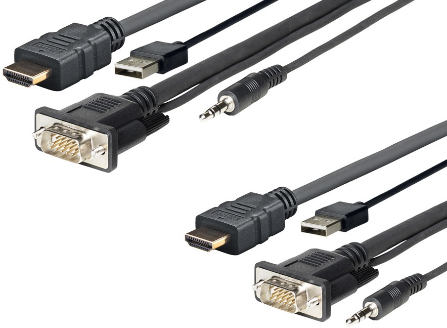Image of Vivolink PROHDMIMVGA5 video cable adapter 5 m HDMI+VGA+USB+3.5mm...