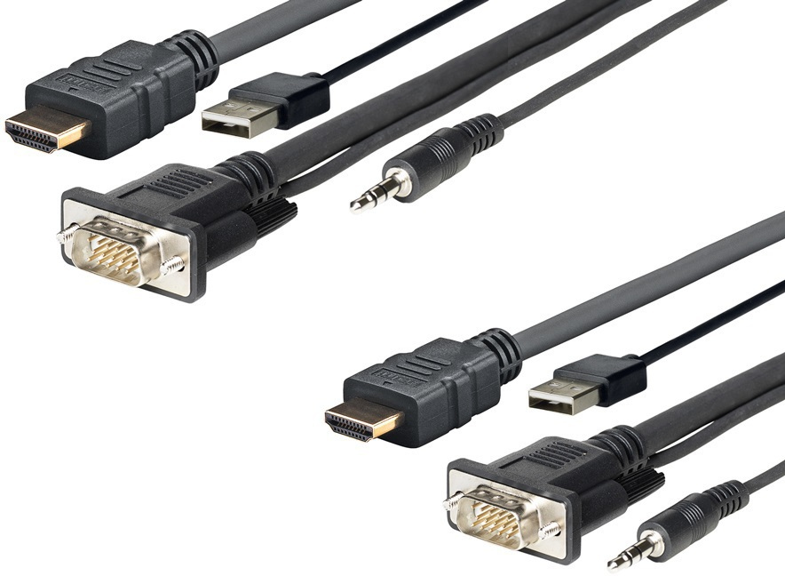 Vivolink PROHDMIMVGA5 video cable adapter 5 m HDMI+VGA+USB+3.5mm HDMI+VGA (D-Sub) +USB+3.5mm Black