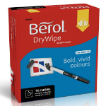Berol D/WIPE BROAD MARKER BLK PK192