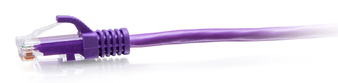 C2g Purple 2.1M Cat6a Snagless Unshielded (Utp) Slim Ethernet Patch Cable - P