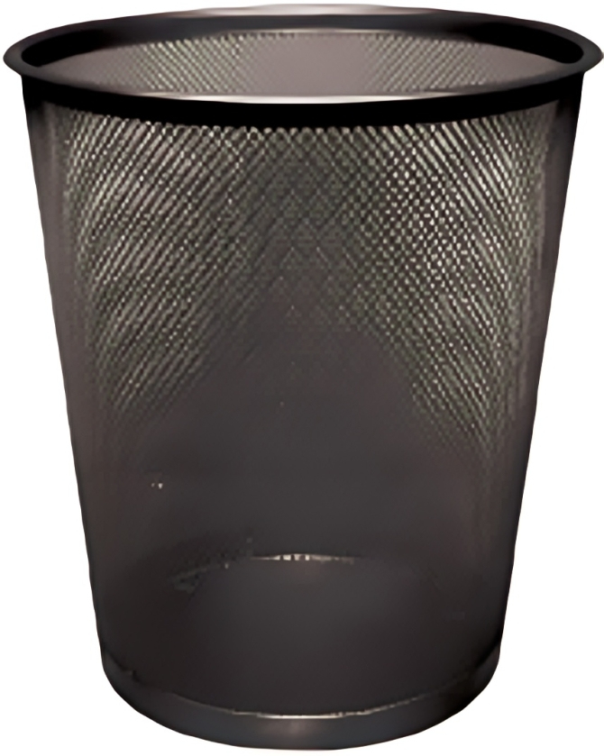 Q-CONNECT+KF00871+waste+container+Round+Black