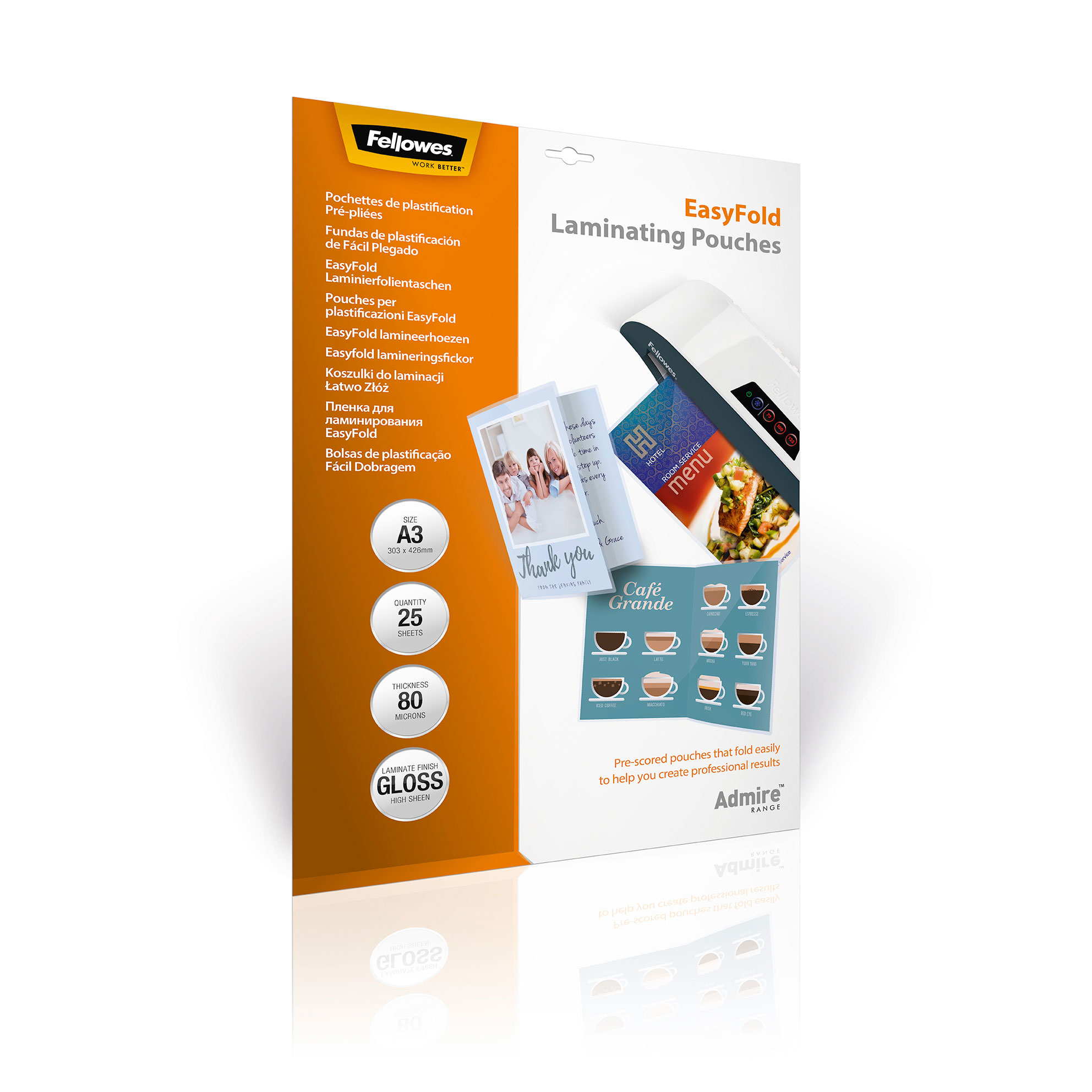 Image of Fellowes 5602001 laminator pouch 25 pc(s)