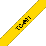 Brother TC-691 DirectLabel black on yellow 9mm x 7,7m for Brother P-Touch TC 9-12mm