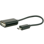 Schwaiger 0.1m USB 2.0 A - Micro-B USB-kabel 0,1 m USB A Micro-USB B Zwart
