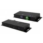 EXSYS EX-1184HMVS-2 interface hub USB 3.2 Gen 1 (3.1 Gen 1) Type-A 5000 Mbit/s Black