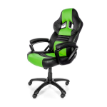 Arozzi Black & Green Monza Adjustable Ergonomic Motorsports Inspired Desk Chair