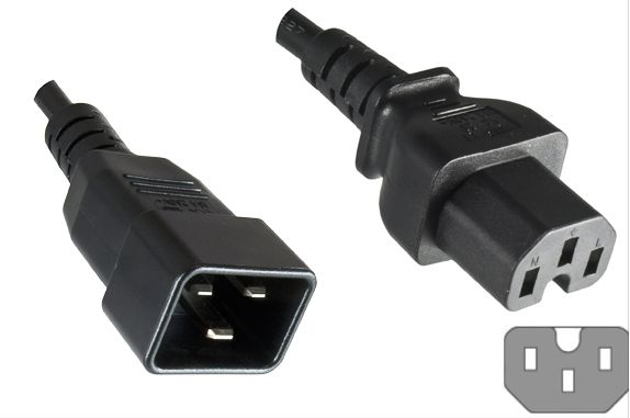 Microconnect Black Pe152018 Power Cable 1.8 M C20 Coupler C15 Coupler