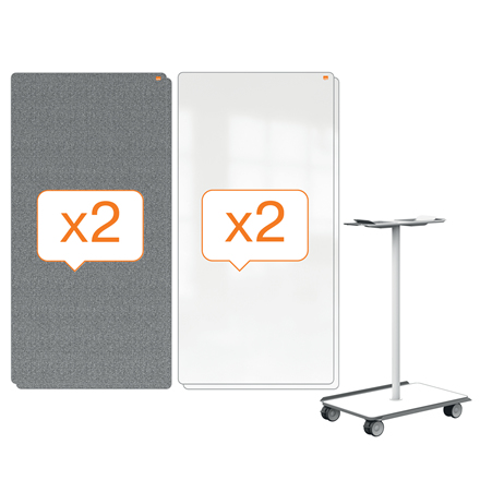 Nobo Move & Meet whiteboard 1800 x 900 mm Magnetic