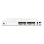 Fortinet L2+ managed POE switch with 24GE +4SFP, 24port POE with max 370W limit and smart fan temperature control
