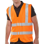 BEESWIFT Fire Retardant Hi-Vis Waistcoat Orange 2XL