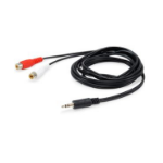 Equip 147093 audio cable 250 m 2 x RCA 3.5mm Black