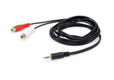 Photos - Cable (video, audio, USB) Equip 147093 audio cable 250 m 2 x RCA 3.5mm Black 