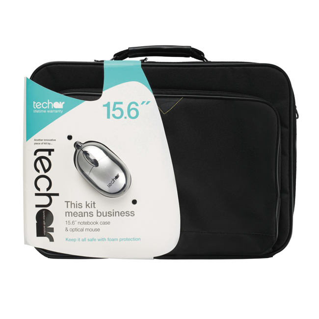 Techair Classic essential 14 - 15.6" briefcase with mouseBlack