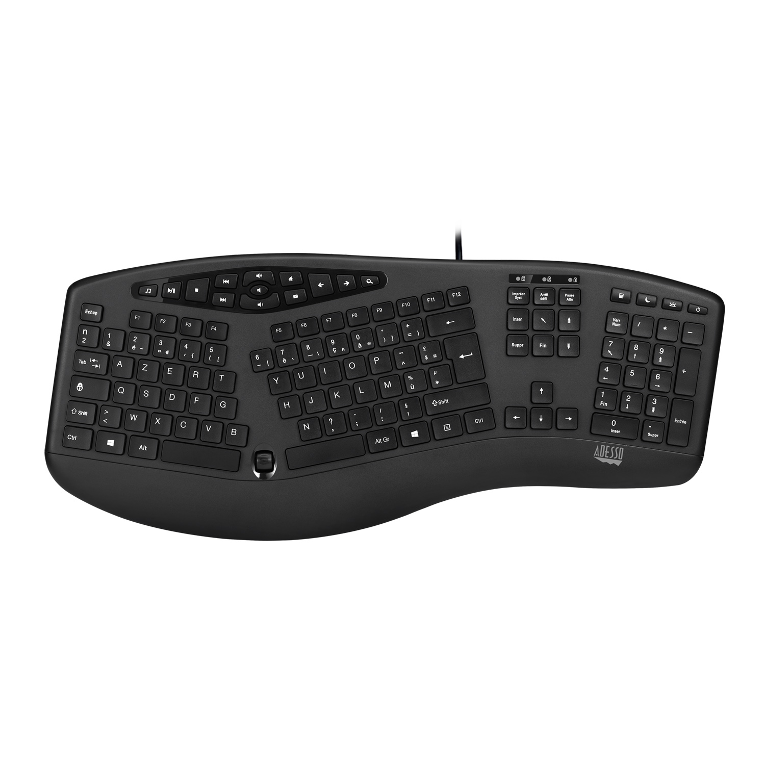 Adesso TruForm Ergonomic Desktop Keyboard AKB-160UB-UK