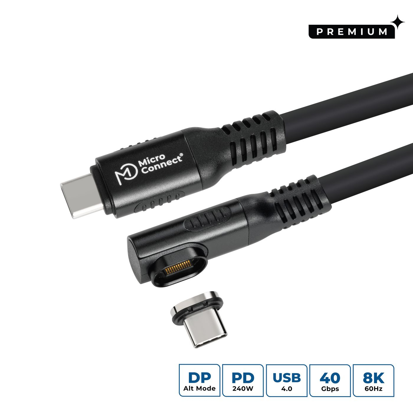 Microconnect MC-LS-USB4CC2.0-A USB cable USB4 Gen 3x2 2 m USB C Black