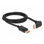 DeLOCK DisplayPort cable male straight to male 90° downwards angled 8K 60 Hz 2 m