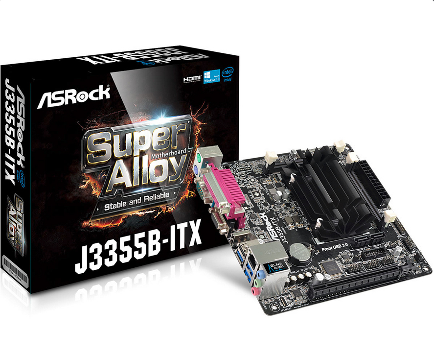 Image of Asrock J3355B-ITX Integrated Intel Dual-Core J3355 Mini ITX DDR3...