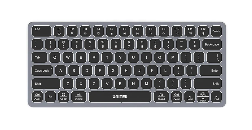 UNITEK D1092A keyboard USB US International Grey