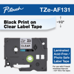Brother TZEAF131 label-making tape Black on transparent TZe