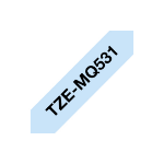 Brother TZE-MQ531 DirectLabel black on Pastell blue Laminat 12mm x 4m for Brother P-Touch TZ 3.5-36mm/6-12mm/6-18mm/6-24mm/6-36mm