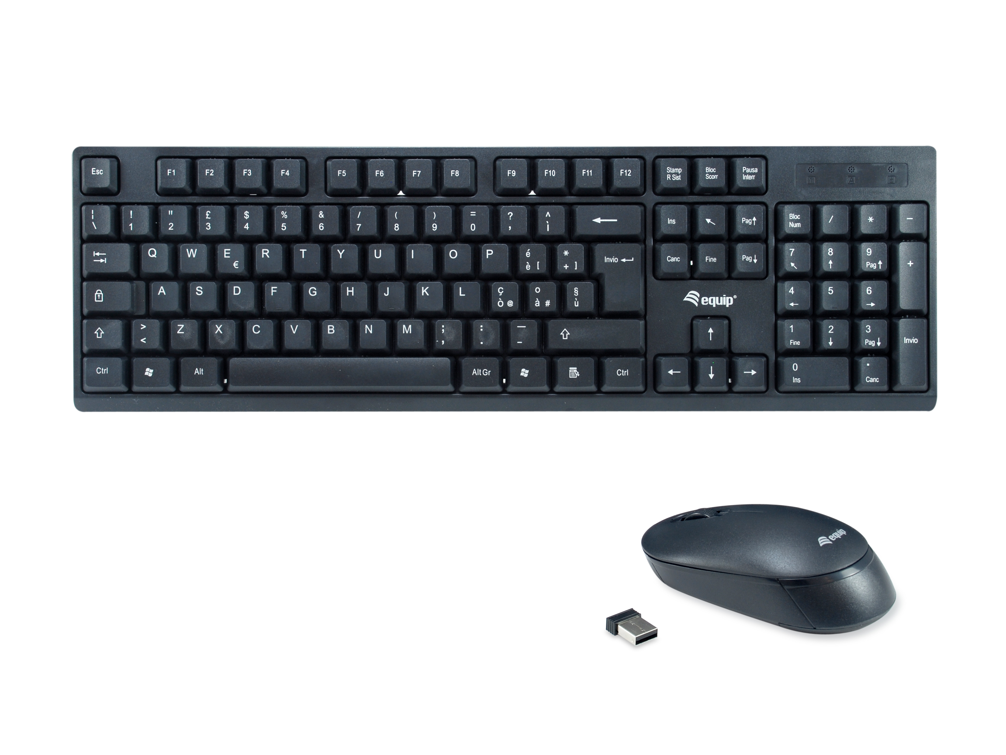Image of Equip Wireless Keyboard & Mouse Set, IT Layout